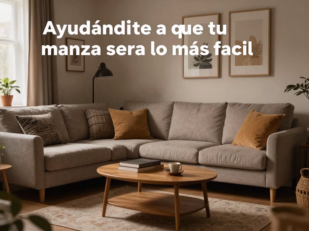 Imagen de una sala de estar ordenada y acogedora