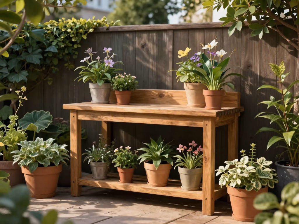 Compostador casero en un jardín